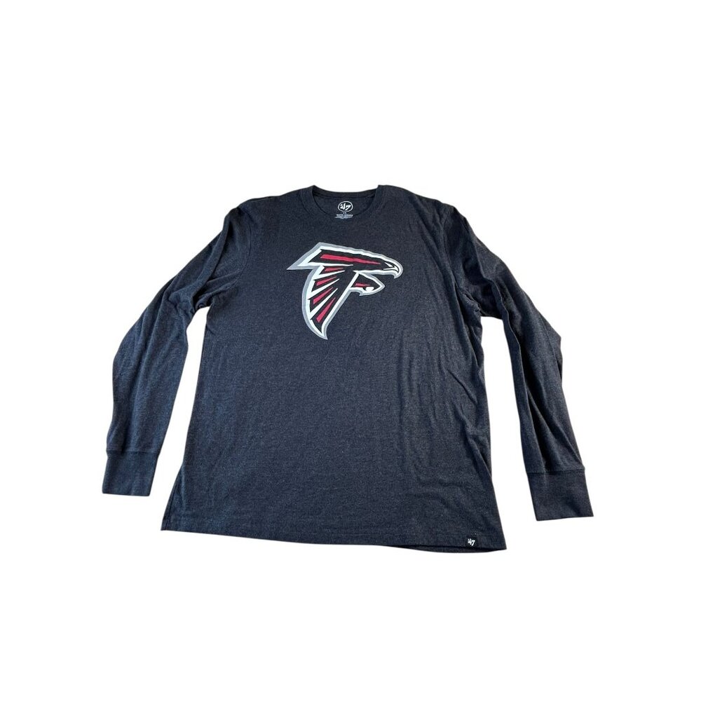 Atlanta Falcons NFL T Shirt Long Sleeve 47 Brand Size Large Dark Gray Red